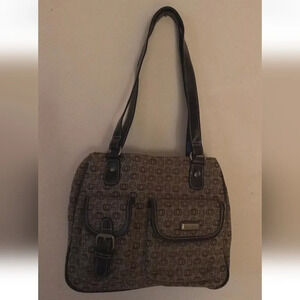 MINICCI BROWN PRINT PURSE WITH MATCHING WALLET